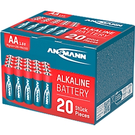 Alkaline batterijen Mignon AA/LR6, 1,5 V, 20 stuks
