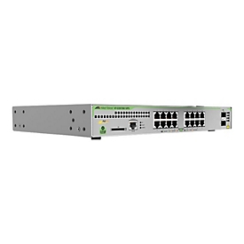 Allied Telesis CentreCOM AT-GS970M/18PS - Switch - L3 - managed - 16 x 10/100/1000 (PoE+) + 2 x SFP (mini-GBIC) (Uplink) - Desktop, an Rack montierbar