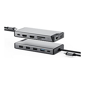 ALOGIC DV3 - Mini-Dock - USB-C - 2 x HDMI, VGA - 1GbE