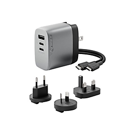 Alogic Rapid Power 3X67 - Netzteil - Mehrere Länder - 67 Watt - 1.5 A - PD - 3 Ausgabeanschlussstellen (2 x USB-C, USB)