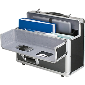 ALUMAXX aluminium pilotenkoffer, met draaggreep, met laptopvak, aluminium, zilver