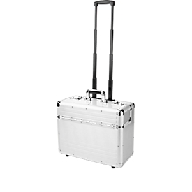 ALUMAXX pilotenkoffer, met draaggreep en wielen, met laptopvak, aluminium, zilver