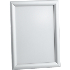 Aluminium kliklijst, A4, in verstek, met antireflecterende folie, zilver geanodiseerd, B 240 x D 25 x H 327 mm