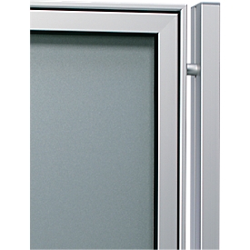 aluminium staanders set, rechthoekige buis, om in te betonneren, 80x40x2150 mm, aluminium zilver