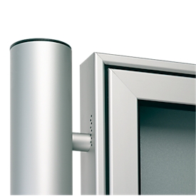 aluminium staanders set, ronde buis, om in te betonneren, Ø 80x2400 mm, aluminium zilver