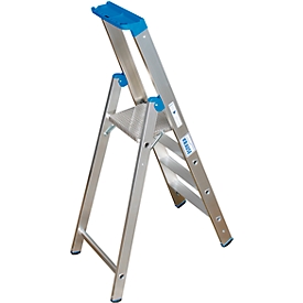 Aluminium stepladder, without wheels, 4 steps