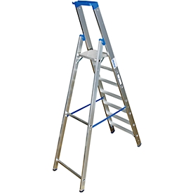 Aluminium trapladder, zonder wielen, 7 treden