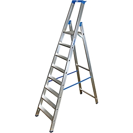Aluminium trapladder, zonder wielen, 8 treden