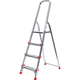 Alustufenstehleiter, belastbar bis 150 kg, 4 Stufen