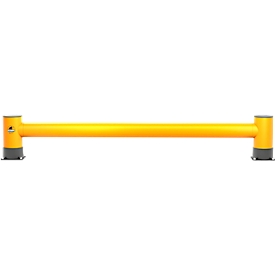Ampere Einzel-Rammschutzplanke Rack-Mammut®, Kunststoff, L 2500 x H 400 mm, verkehrsgelb