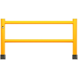Ampere handrail Rack-Mammut® Flex, plastic, L 2000 x H 1100 mm, traffic yellow