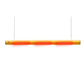 Ampere height limiter Rack-Mammut®, with alarm function, plastic, W 2000 x Ø 125 mm, traffic yellow