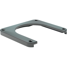 Ampere mobile Montageplatte für Handläufe/Poller Rack-Mammut®, Stahl, B 240/160 x T 220 x H 25 mm, schwarz