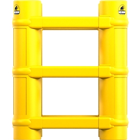 Ampere universal column guard Rack-Mammut®, plastic, H 1000 mm, for columns 200-700 mm, traffic yellow