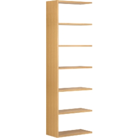 Anbauelement Pombal, für Regal Pombal, 6 Ordnerhöhen, B 740 x T 340 x H 2240 mm, Spanplatte, Wildeiche
