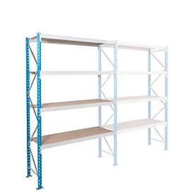 Anbaufeld, Weitspannregal Epsivol, 4 Ebenen, B 1800 x T 600 x H 2500 mm