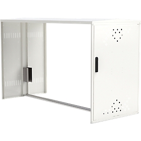 Anbausatz ohne Seitenwand für Fahrradgarage BikeBox 1 G mit Giebeldach, verkehrsweiß RAL 9016