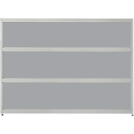 Anbautheke Tool, gerade, B 1470 x T 850 x H 1100 mm, anthrazit/MDF silber