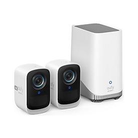 ANKER Eufy eufyCam S300 (eufyCam 3C - 2 Camera Kit - Netzwerk-Überwachungskamera - Außenbereich, Innenbereich - staubgeschützt/wetterfest - Farbe (Tag&Nacht)