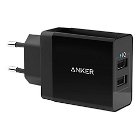 ANKER PowerPort 2 - Netzteil - 24 Watt - 4.8 A - 2 Ausgabeanschlussstellen (USB)