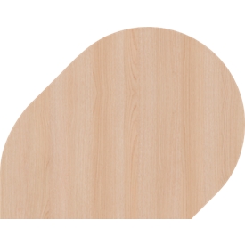 Ansatztisch Breno, für Schreibtische Breno, 800 x 1000 mm, Eiche/Silber