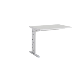 Ansatztisch Moxxo IQ, Rechteck, C-Fuß, B 1000 x T 600 x H 735 mm, lichtgrau
