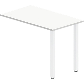 Ansatztisch NEVADA, B 1000 x T 600 x H 720 mm, weiß