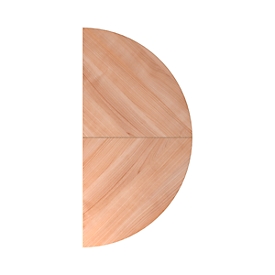 Ansatztisch-Set ULM, mit Stützfuß, B 1600 x T 800 x H 650-850 mm, Nussbaum-Dekor