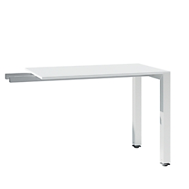 Ansatztisch SOLUS PLAY, Rechteck, B 1000 x T 600 x H 720 - 820 mm, weiß