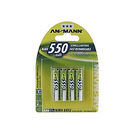 ANSMANN - Batterie 4 x AAA - NiMH - (wiederaufladbar) - 550 mAh