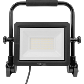 ANSMANN FL50W-AC Projecteur de travail à LED, filaire, 5 400 lumens, IP65, antichoc, tête de lampe 360° et poignée de transport, noir