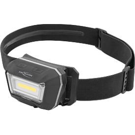 Ansmann HD280RS LED-hoofdlamp, 280 lumen, 21 m reikwijdte, 110 g, IP65, gebarenbediening, flexibele hoofdband, L 78,4 × B 47,4 × H 45,9 mm, zwart