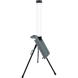 ANSMANN LED-Tower WL7000AC Flex, 7000 lumens, angle de rayonnement de 360°, 6500K, IP54, IK07, trépied intégré &amp; prise de courant, noir