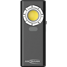 ANSMANN WL1200R-DS Lampe de travail, 1 200 lumens, batterie, IPX6/IK07, trois niveaux de luminosité, avec aimant de maintien et clip ceinture, noir