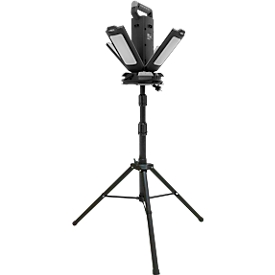 ANSMANN WL14000AC quad LED spotlight, 14,000 lumens, 4× 30 W SMD LEDs, mains operation, adjustable, tripod and magnetic base, black