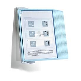Antibacterieel wandhouder Sherpa® Bact-O-Clean Durable, met 10 panelen, A4, PP, wit