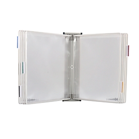 Antibakterielles Sichttafelsystem Tarifold Sterifold, Wandhalter mit 10 Tafeln im Format A4, weiß