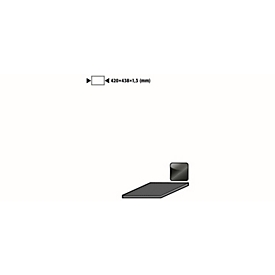 Antirutschmatte für asecos Sicherheitsschränke der UB90 und UB30 Serie, schwarz, B 420 x T 438 x H 1,3 mm