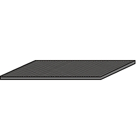Antirutschmatte für asecos Sicherheitsschränke der UB90 und UB30 Serie, schwarz, B 925 x T 434 x H 1,3 mm