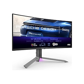 AOC AGON PRO PD34 Porsche Design - OLED-Monitor - Gaming - gebogen - USB - 87 cm (34")