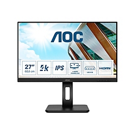 AOC U27P2 - LED-Monitor - 68.4 cm (27") - 3840 x 2160 4K UHD (2160p) @ 60 Hz - IPS - 350 cd/m²
