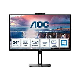 AOC Value-line 24V5CW/BK - V5 series - LED-Monitor - 61 cm (24") (23.8" sichtbar) - 1920 x 1080 Full HD (1080p) @ 75 Hz - IPS