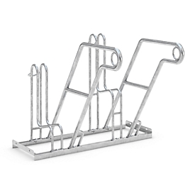 Aparcabicicletas WSM, unilateral, para ruedas de hasta 55 mm ancho, An 1000 x P 390 x Al 800 mm, acero galvanizado, 2 plazas