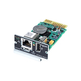 APC Carte de communication SNMP/WEB gamme Easy UPS monophasé compatible PowerChute - Carte de gestion de réseau - Multicolore - 10,100,1000 Mbit/s - Federal Communications Commission (FCC) - ICES - REACH - RoHS - FCC Class A ICES-003 VCCI class A ...