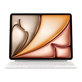 Apple Magic Keyboard - Tastatur und Foliohülle - mit Trackpad - Apple Smart connector - QWERTZ - Schweizerisch - weiß - für 13-inch iPad Air (M2, M3)
