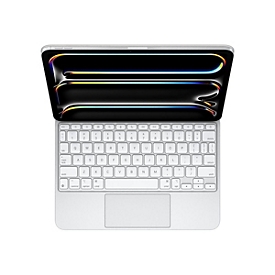 Apple Magic Keyboard - Tastatur und Foliohülle - mit Trackpad - hinterleuchtet - Apple Smart connector - QWERTY - USA - weiß - für 11-inch iPad Pro (M4, M5)