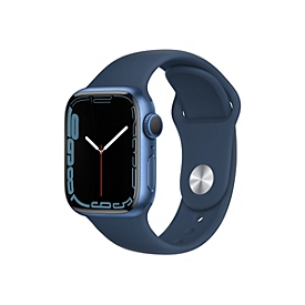 Apple Watch Series 7 (GPS) - 41 mm - blaues Aluminium - intelligente Uhr mit Sportband - Flouroelastomer - Abyss Blue