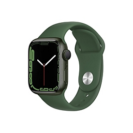 Apple Watch Series 7 (GPS) - 41 mm - Green Aluminium - intelligente Uhr mit Sportband - Flouroelastomer - Clover