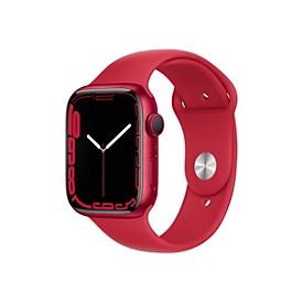 Apple Watch Series 7 (GPS) - (PRODUCT) RED - 45 mm - Red Aluminium - intelligente Uhr mit Sportband - Flouroelastomer