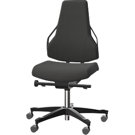 Arbeitsstuhl Dauphin Tec Identity - ohne Armlehnen - Synchronmechanik - Muldensitz - Lordosenstütze - Stoffbezug - grau/grau